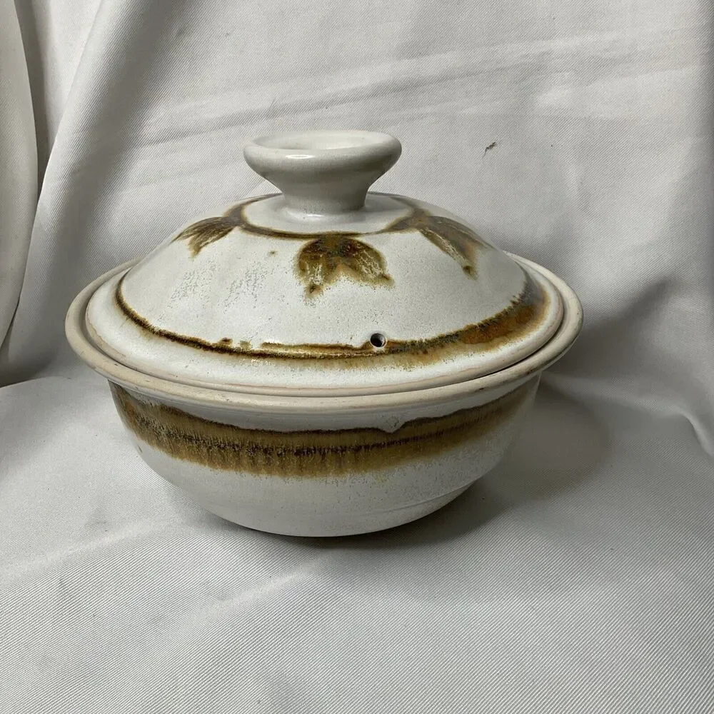 Stone Soldier Pottery Yunnan Chinese Clay Pot Steamer Handmade Vintage Boho Home